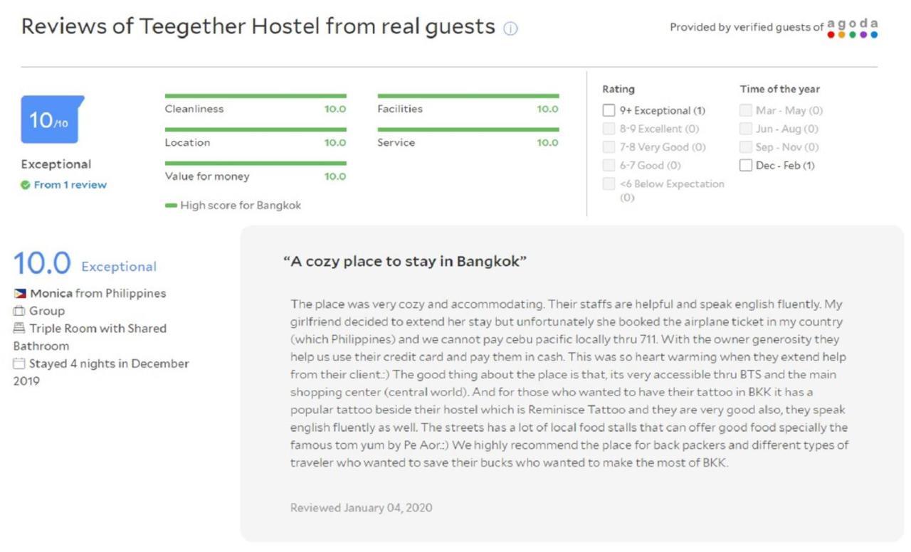 Teegether Hostel بانكوك المظهر الخارجي الصورة